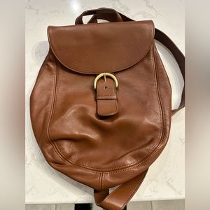 Vintage Coach Backpack, Smooth Leather Brown, Women’s 4134, Medium Size